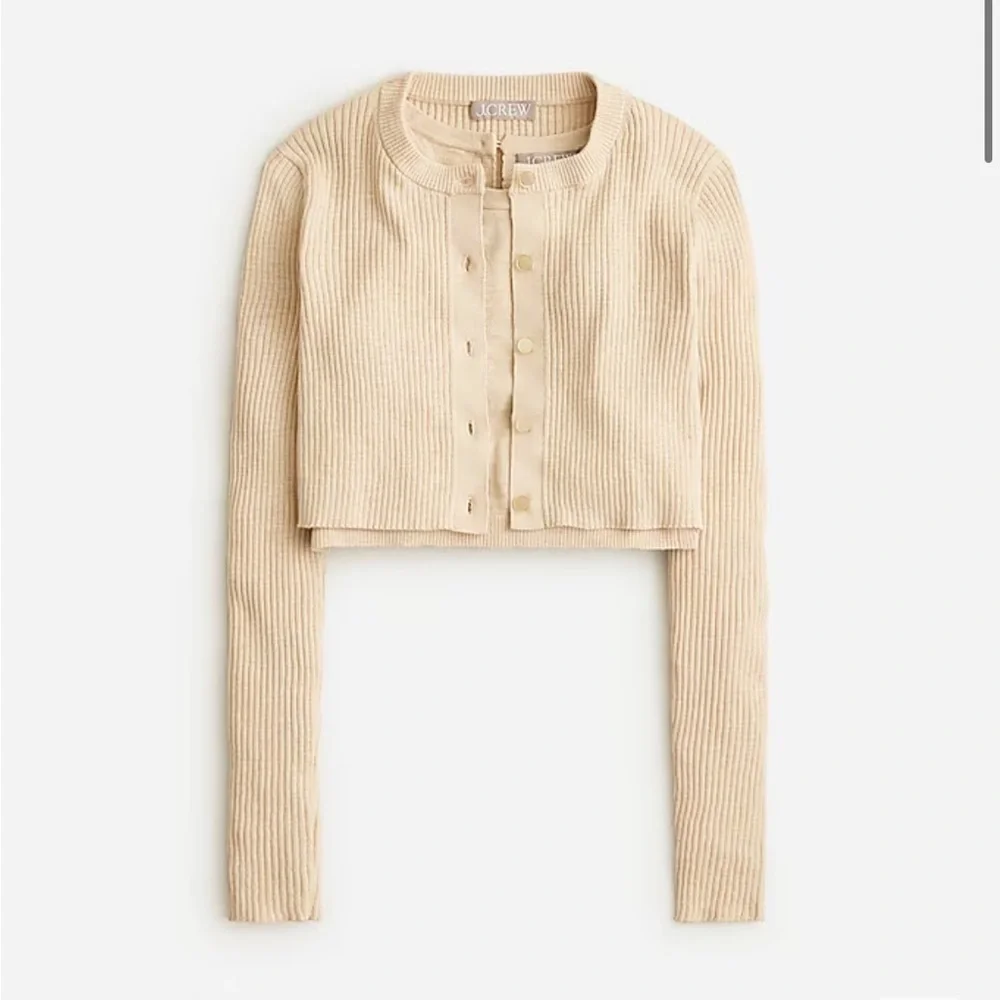 J crew cropped cardigan sweater